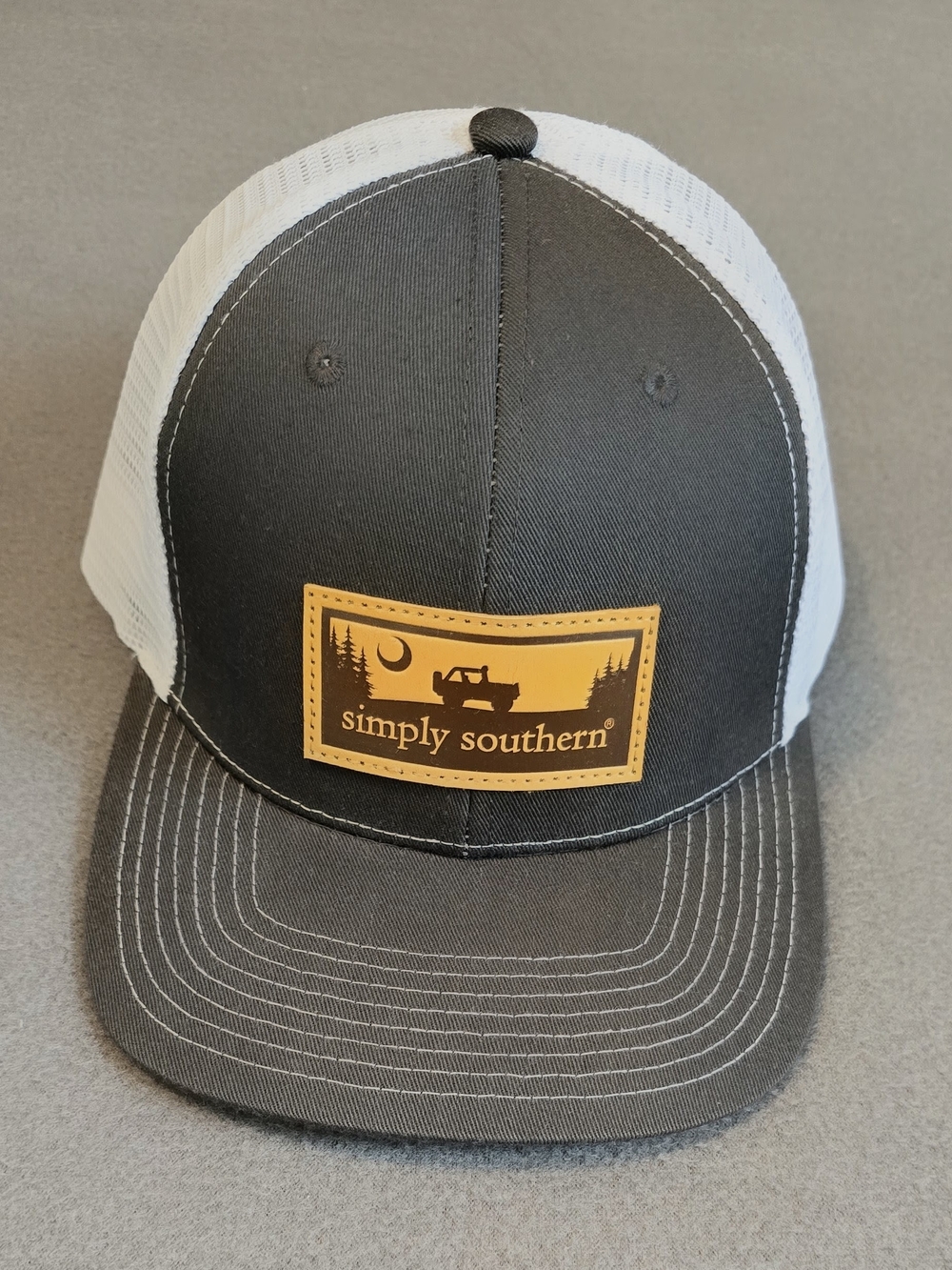 Simply Southern Navy & White Mesh Trucker Hat Adjustable Snapback NWOT